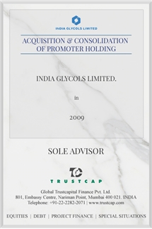 Acquisition & Consolidation of Promoter Holding of M&A and Transaction Advisory Services for India Glycols Limited