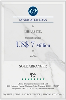 Syndicated Loan of Project & Structured Finance for Isibars Ltd.