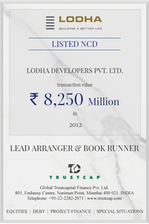 Listed Bonds of Capital Markets - ECM & DCM for Lodha Developers Ltd.