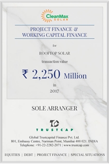 Project Finance & Working Capital Finance of Project & Structured Finance for Rooftop Solar