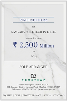 Syndicated Loan of Project & Structured Finance for Samvara Buildtech Pvt. Ltd.