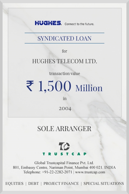 Syndicated Loan of Project & Structured Finance for Hughes Telecom Ltd.